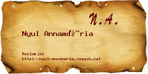 Nyul Annamária névjegykártya